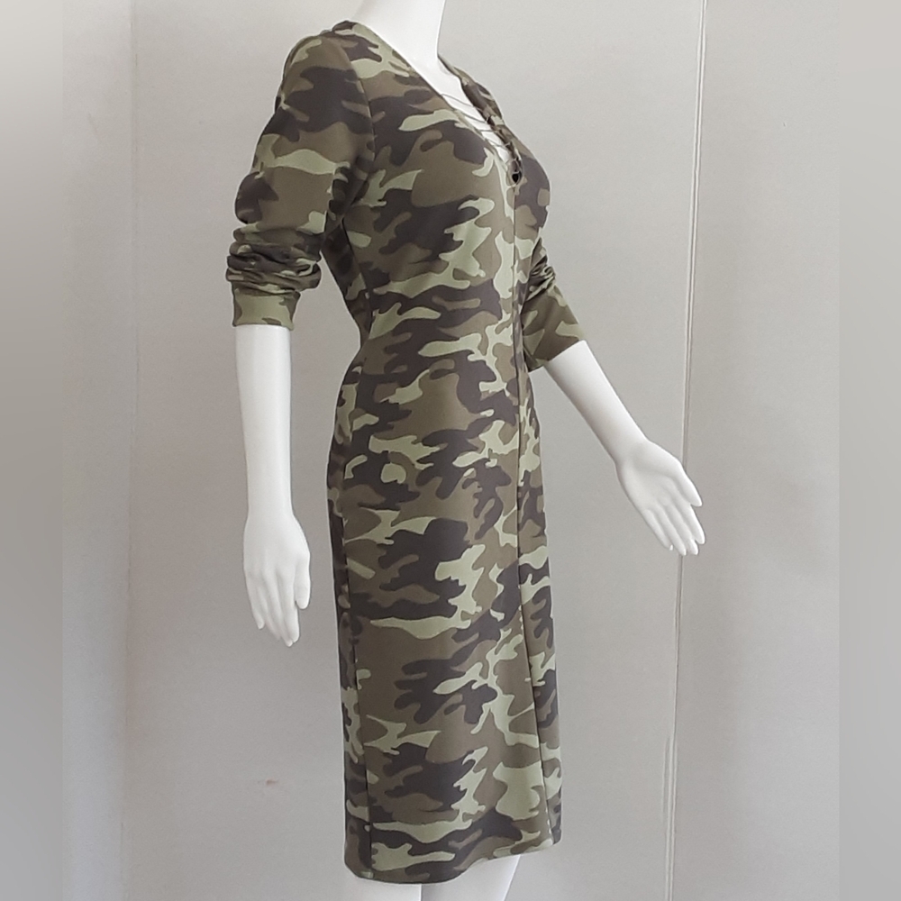 BOLD ELEMENTS Camouflage Long Sleeve Dress XL - NWOT - Picture 4 of 6